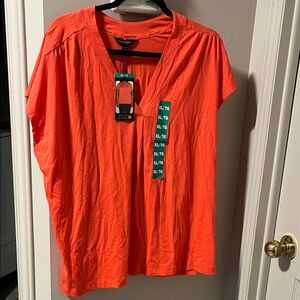 Banana Republic Bright Orange Short Sleeve Tee